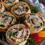 turkey and cream cheese pinwheel roll-ups - featured image