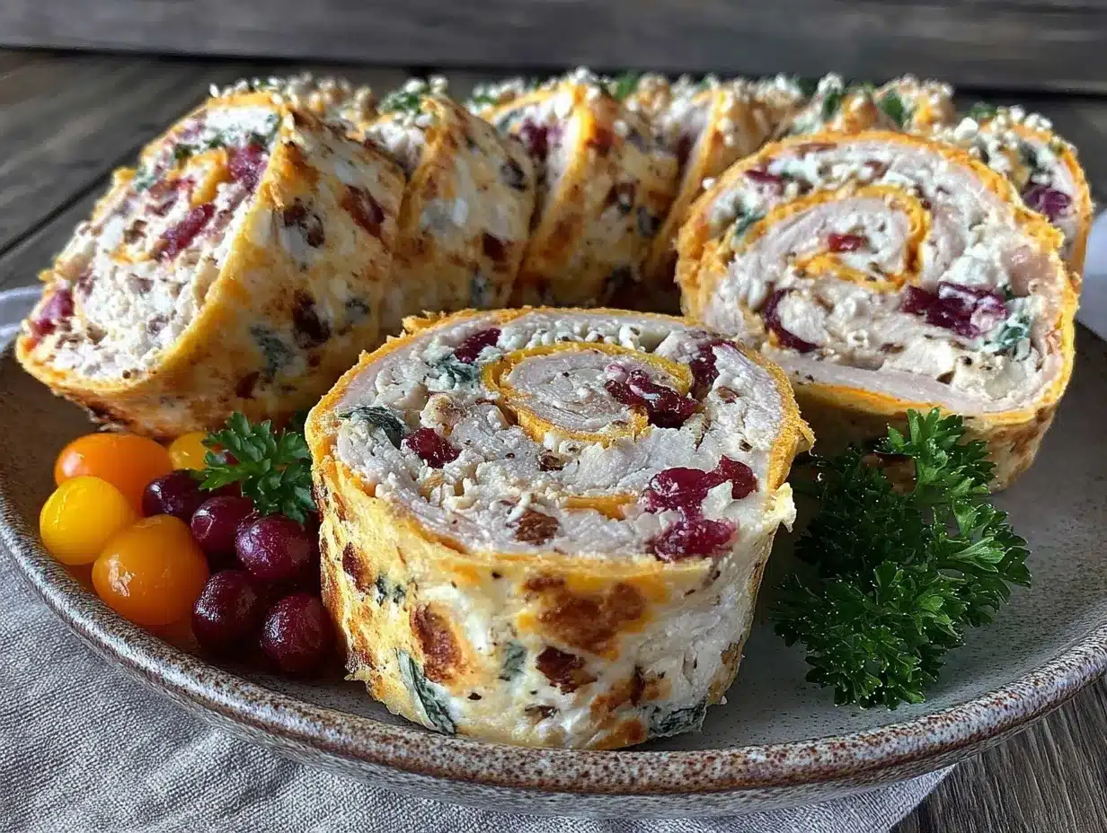turkey and cream cheese pinwheel roll-ups preparation steps