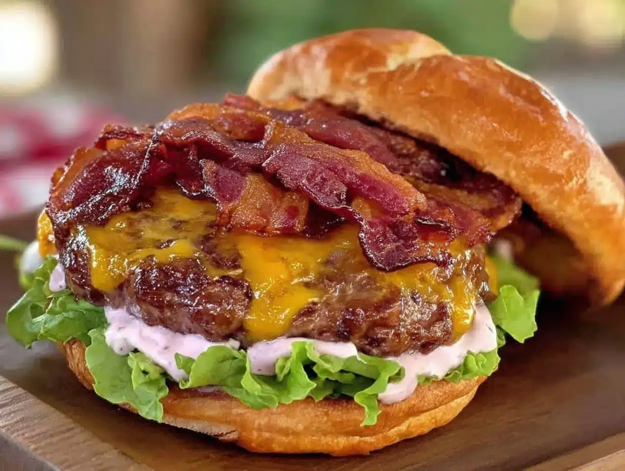 ultimate bacon cheeseburgers preparation steps