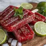 watermelon mojito popsicles - featured image