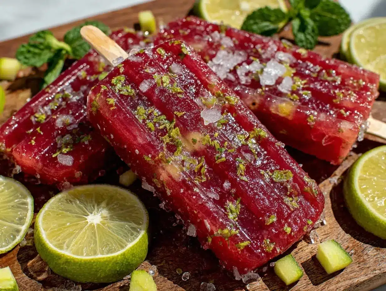 watermelon mojito popsicles preparation steps