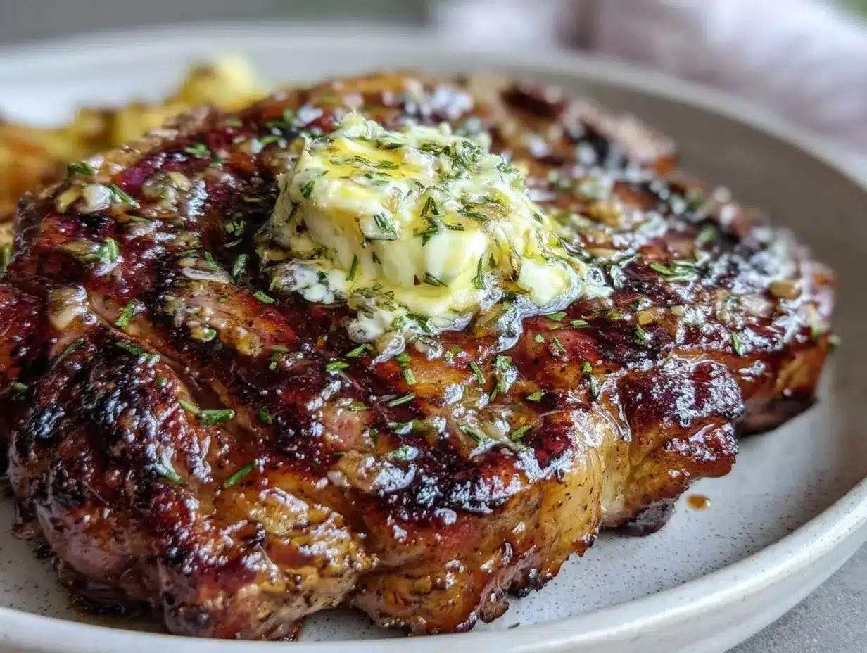 whiskey-glazed ribeye steak preparation steps