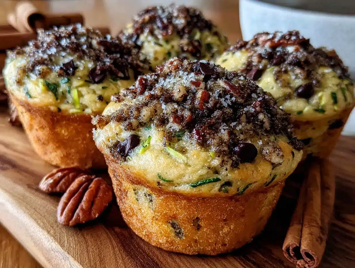 zucchini chocolate chip muffins preparation steps