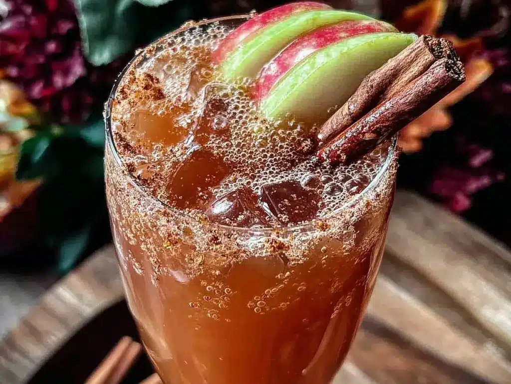 brown sugar cinnamon apple cider spritzer - featured image