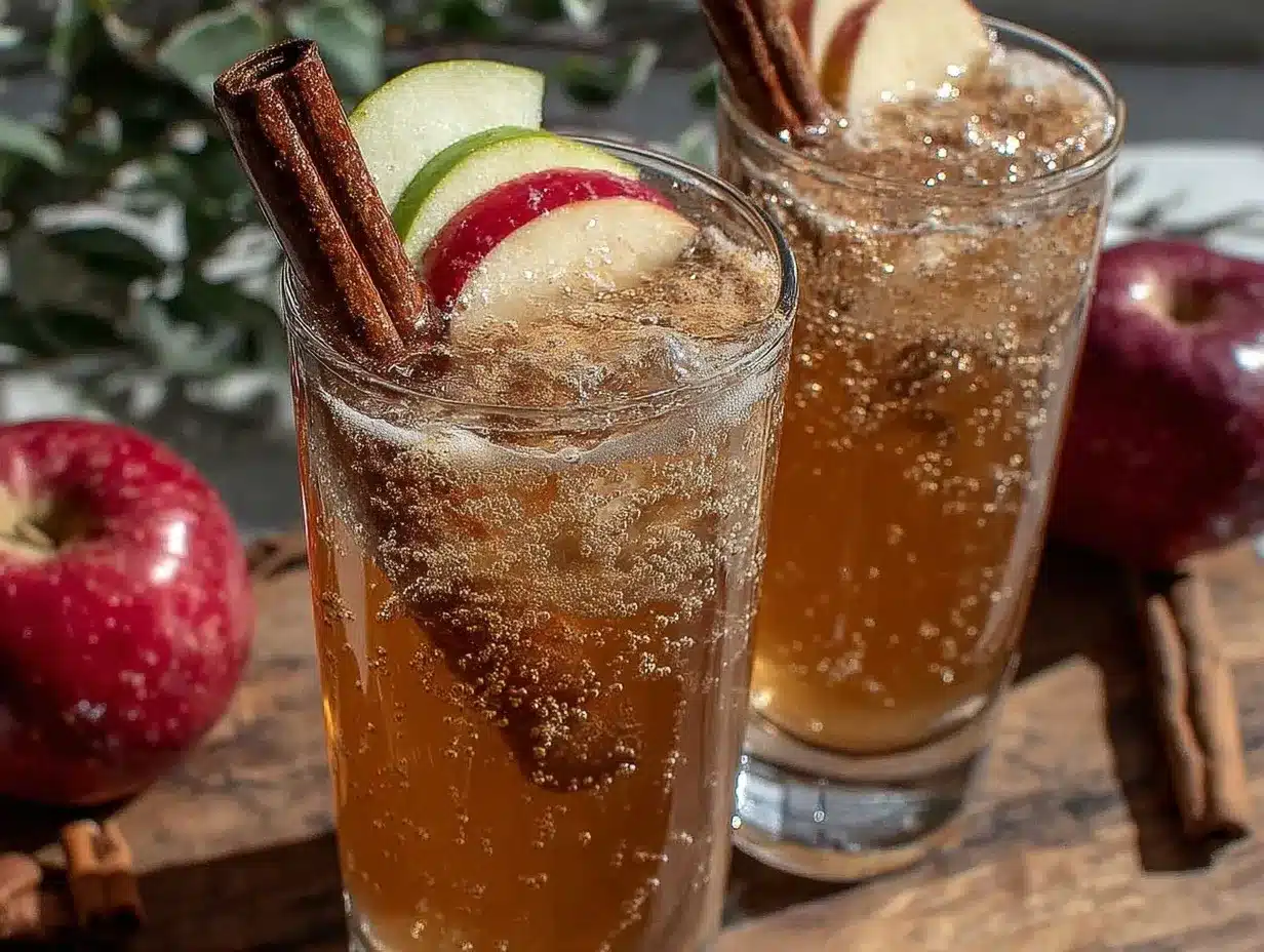 brown sugar cinnamon apple cider spritzer preparation steps