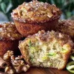 cinnamon walnut zucchini muffins - featured image