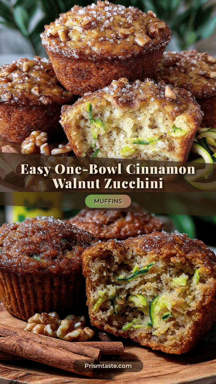 cinnamon walnut zucchini muffins recipe