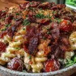 creamy blt pasta salad - featured image