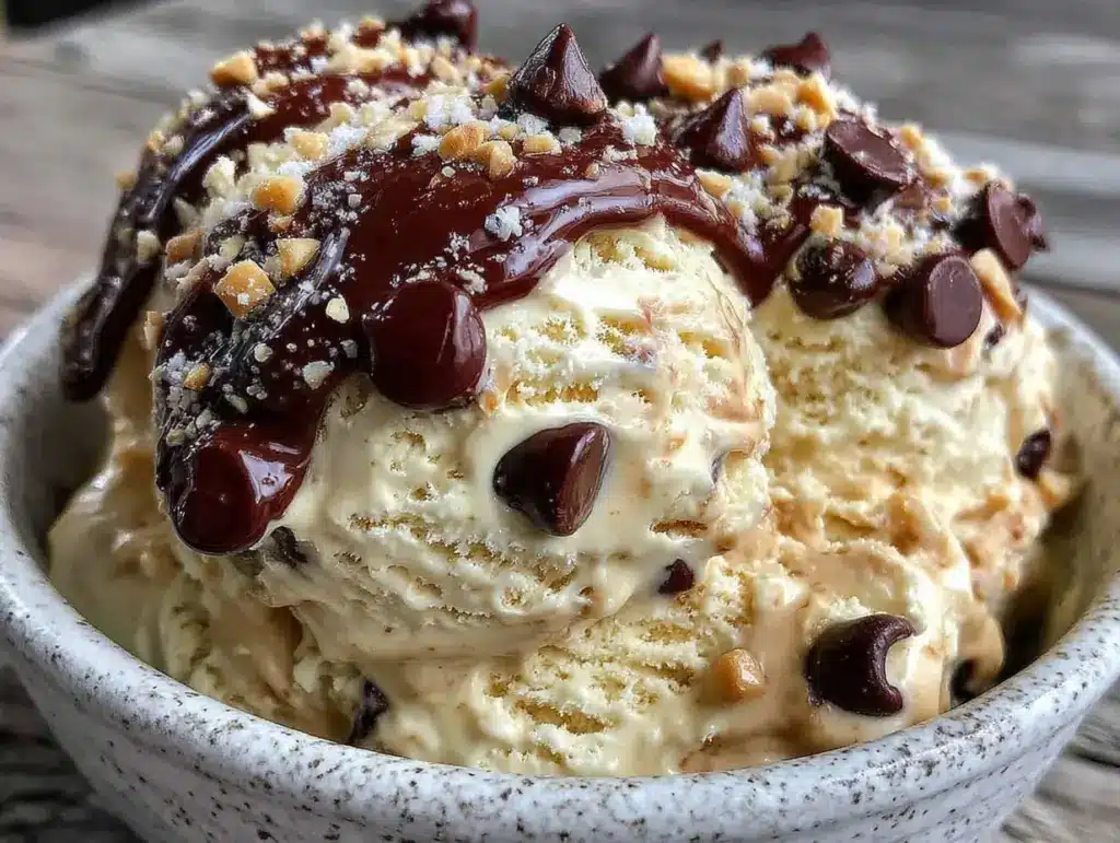 creamy frozen banana peanut butter chocolate chip ice cream - featured image