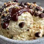 creamy frozen banana peanut butter chocolate chip ice cream - featured image