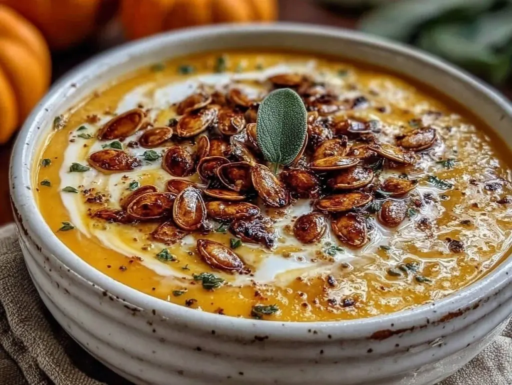 creamy roasted butternut squash soup - featured image