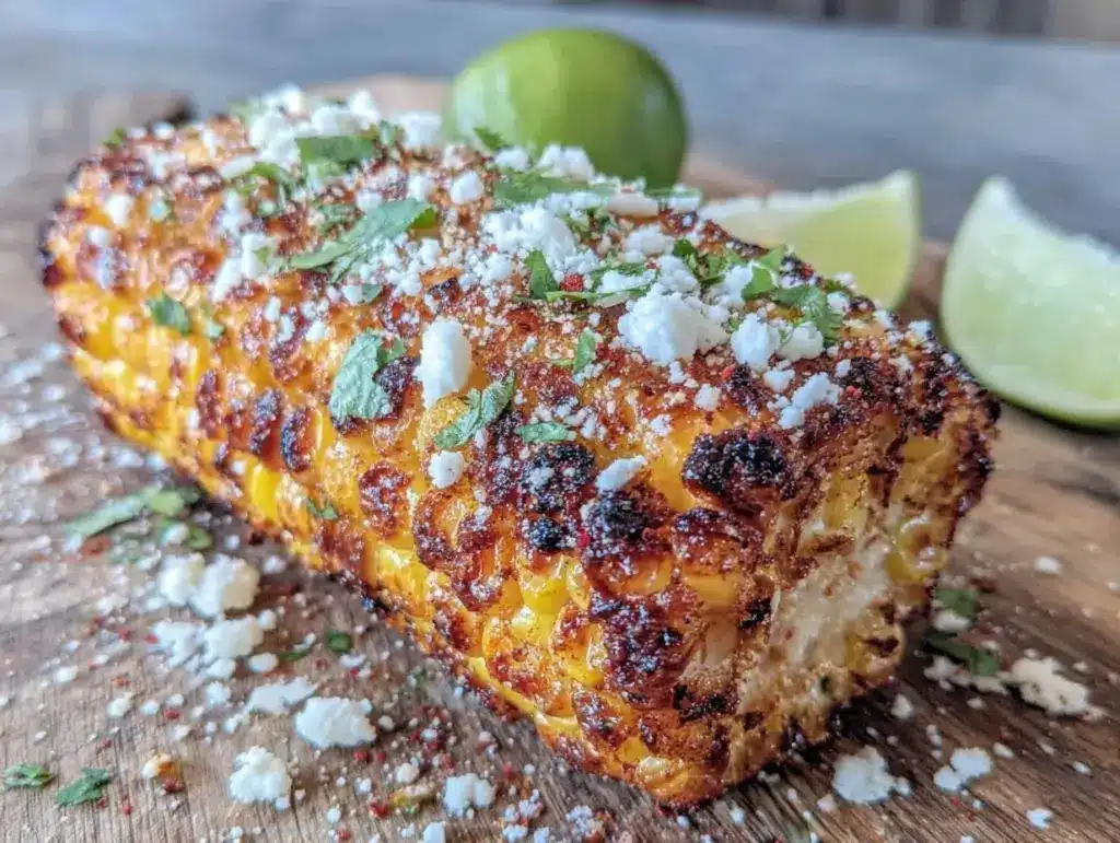 crispy air fryer corn on the cob - featured image