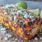 crispy air fryer corn on the cob - featured image