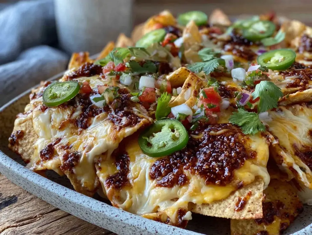 crispy sheet pan nachos - featured image