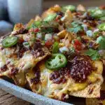 crispy sheet pan nachos - featured image