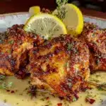 crispy skin-on chicken thighs - featured image
