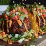 crispy smash burger tacos - featured image