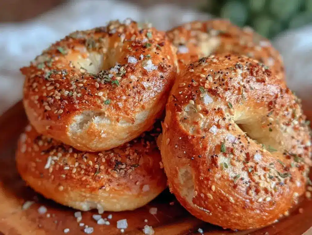 crispy sourdough discard pumpkin bagels - featured image