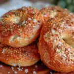 crispy sourdough discard pumpkin bagels - featured image