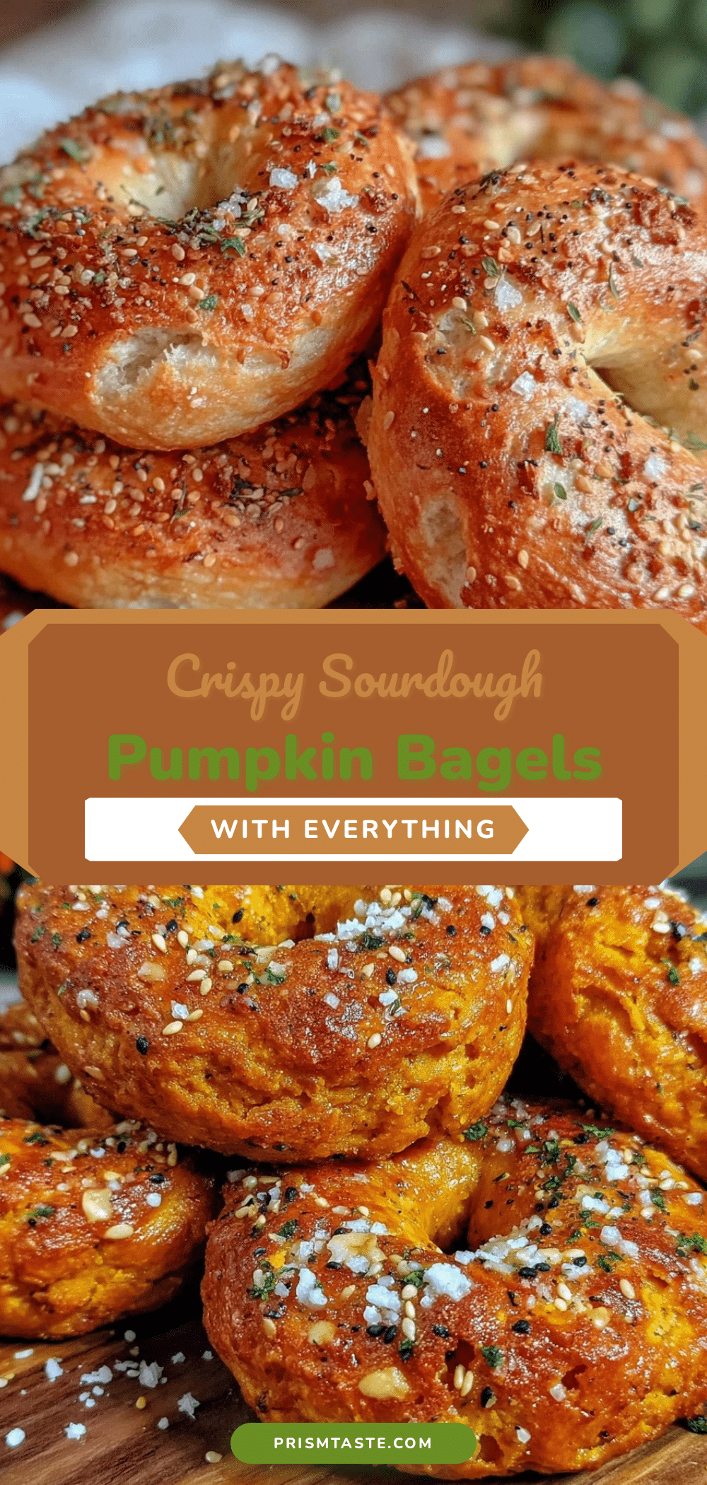 crispy sourdough discard pumpkin bagels recipe