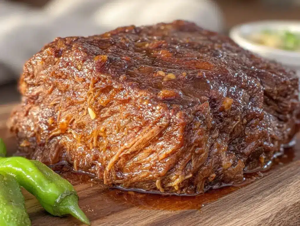 easy crockpot mississippi pot roast - featured image
