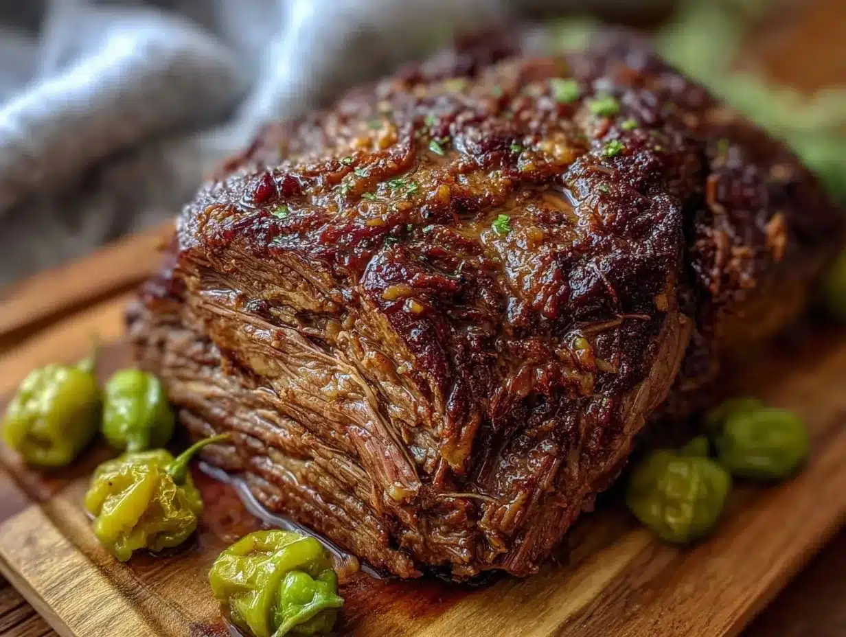 easy crockpot mississippi pot roast preparation steps