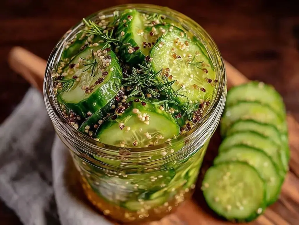 easy refrigerator dill pickles - featured image