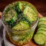 easy refrigerator dill pickles - featured image