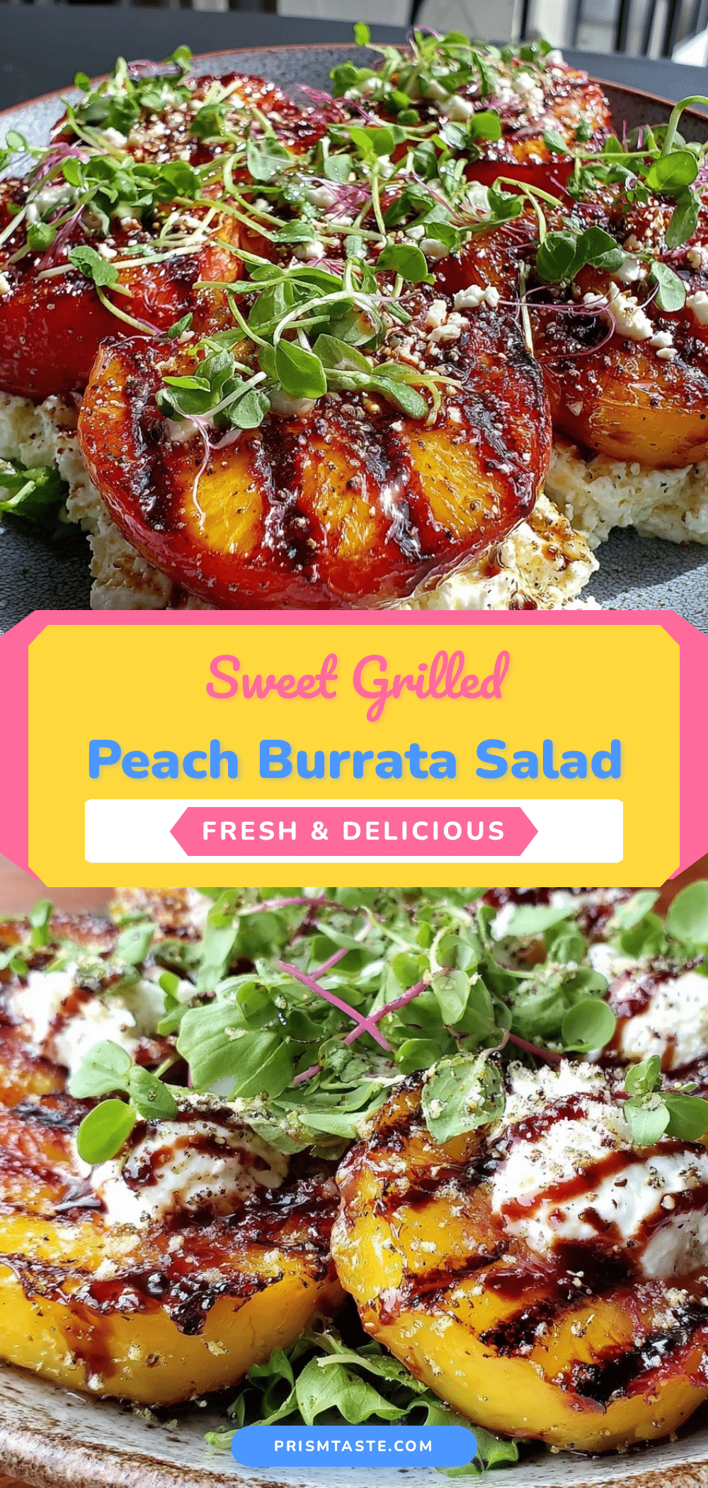 fresh grilled peach and burrata salad recipe