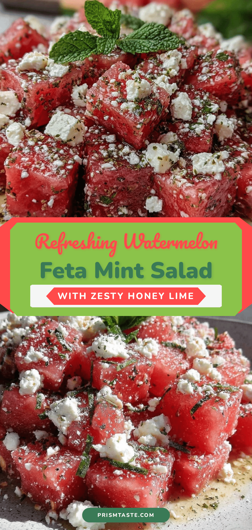 fresh watermelon feta mint salad recipe