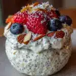 healthy high-protein overnight oats - featured image