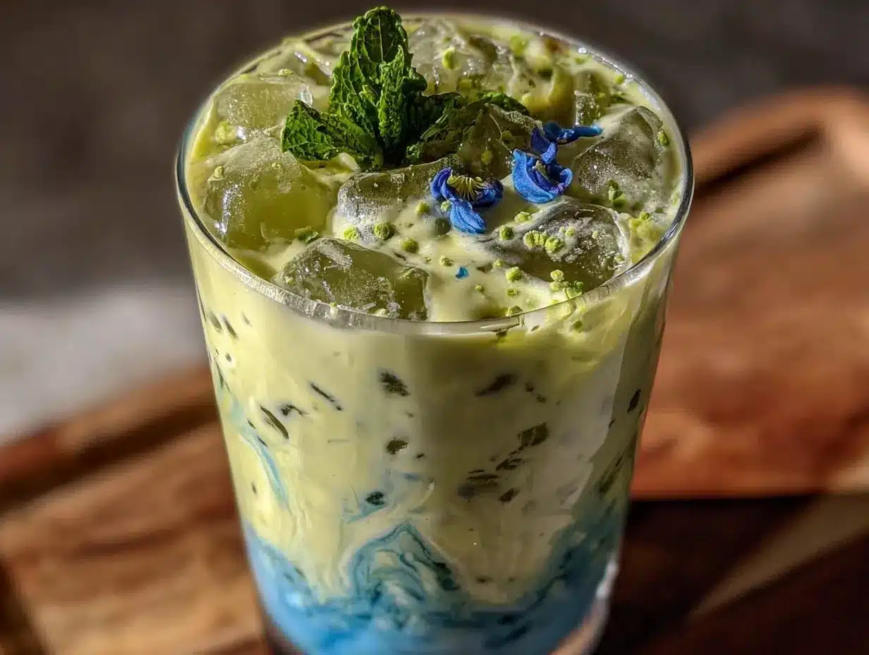 iced matcha latte preparation steps