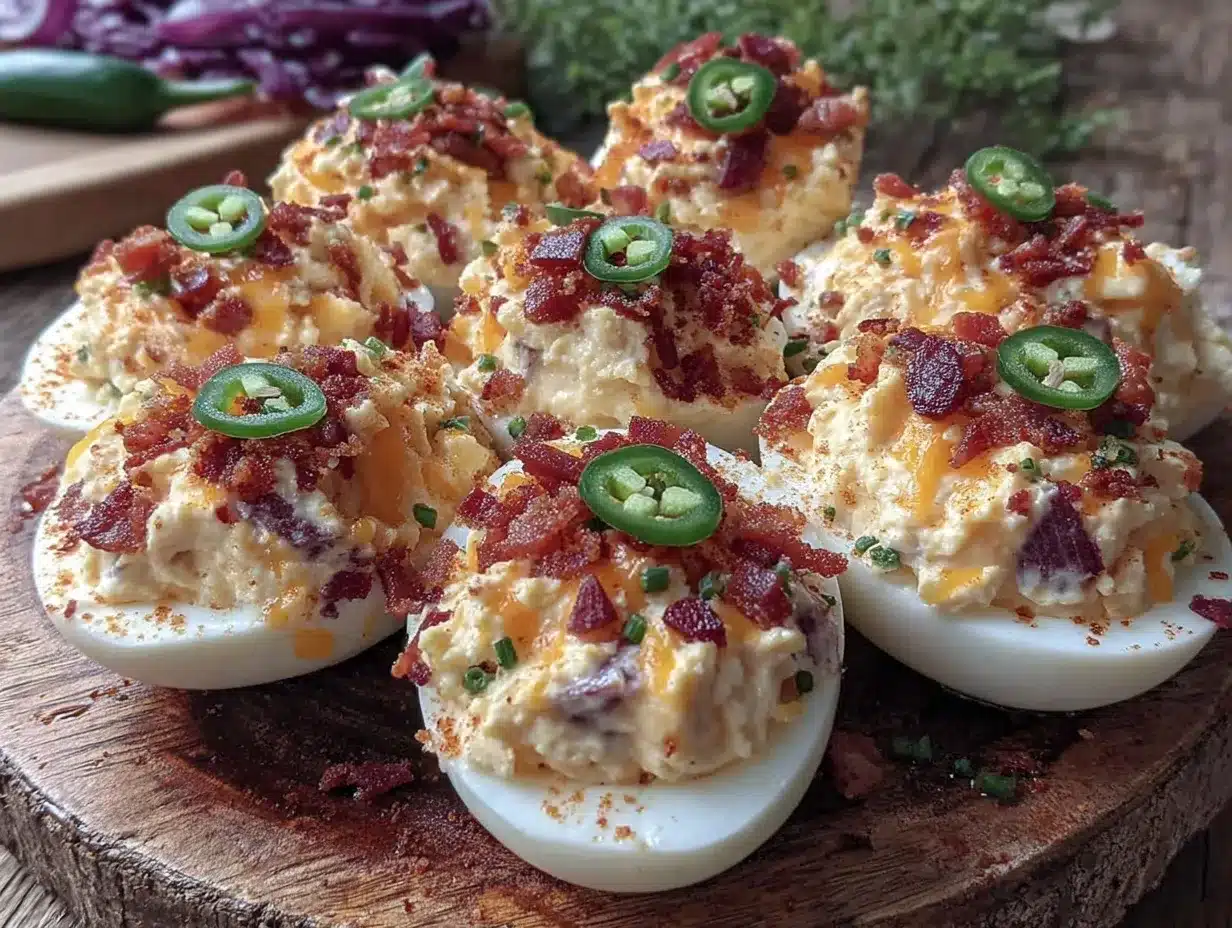 jalapeño popper deviled eggs preparation steps