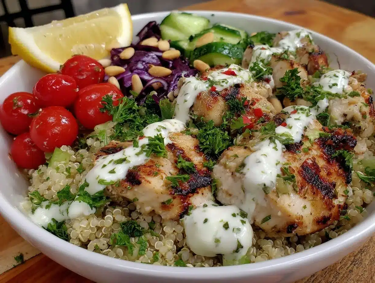 Mediterranean Chicken Bowl preparation steps