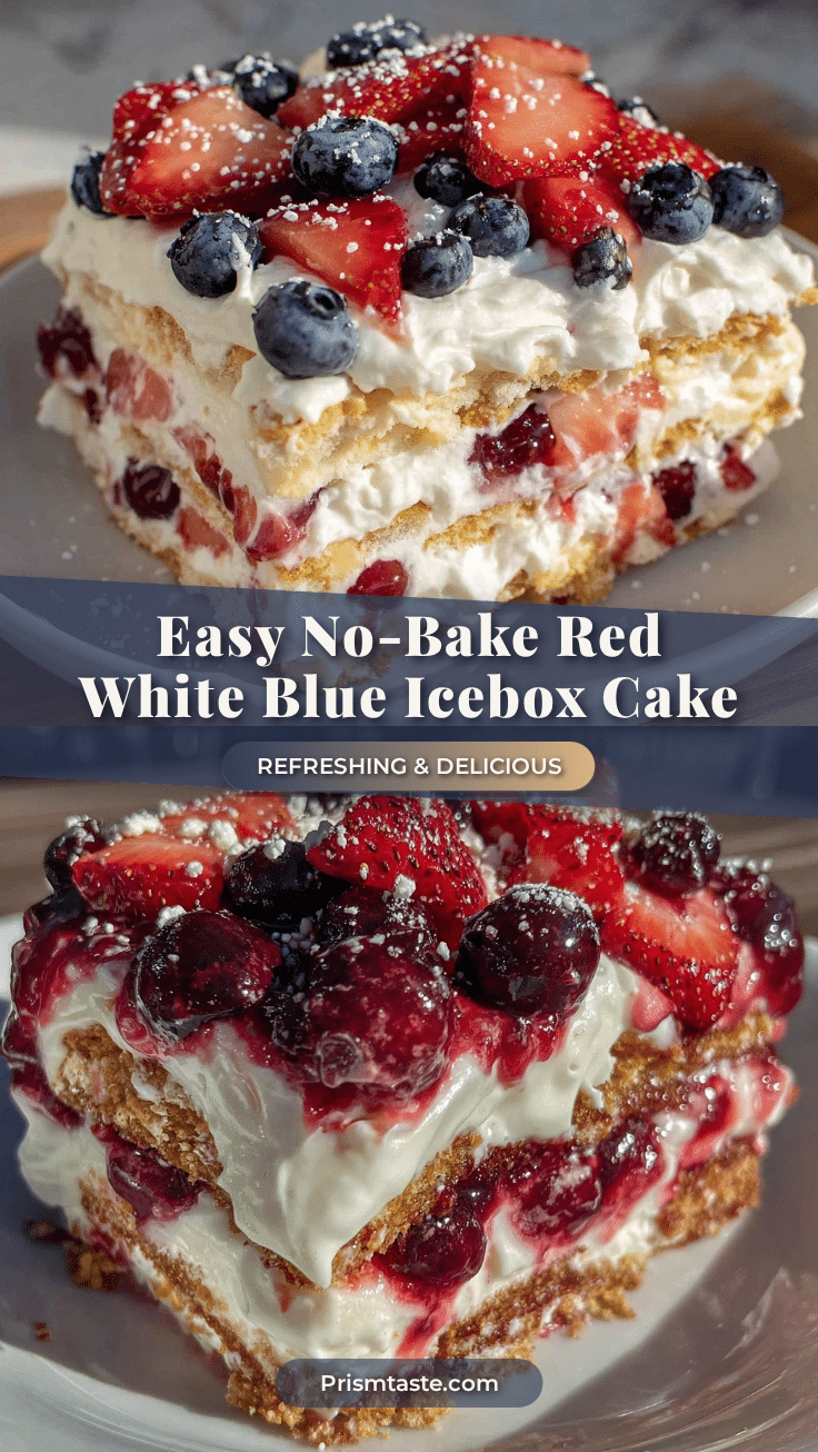 no bake red white and blue icebox cake recipe