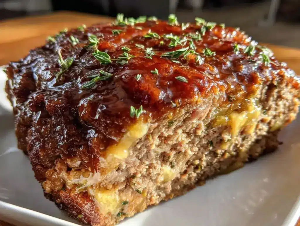 old-fashioned brown sugar glazed meatloaf - featured image
