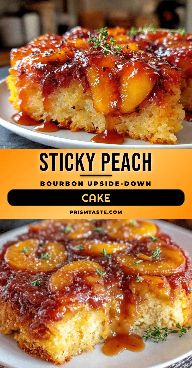 peach bourbon upside-down cake recipe
