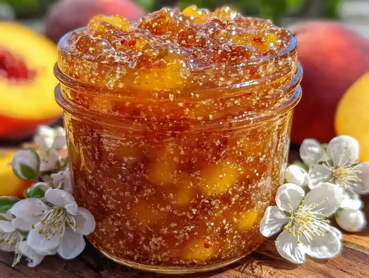 peach freezer jam preparation steps