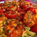 quick garlic butter shrimp pasta - featured image