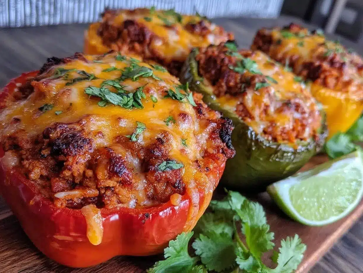 savory cheesy stuffed bell peppers preparation steps