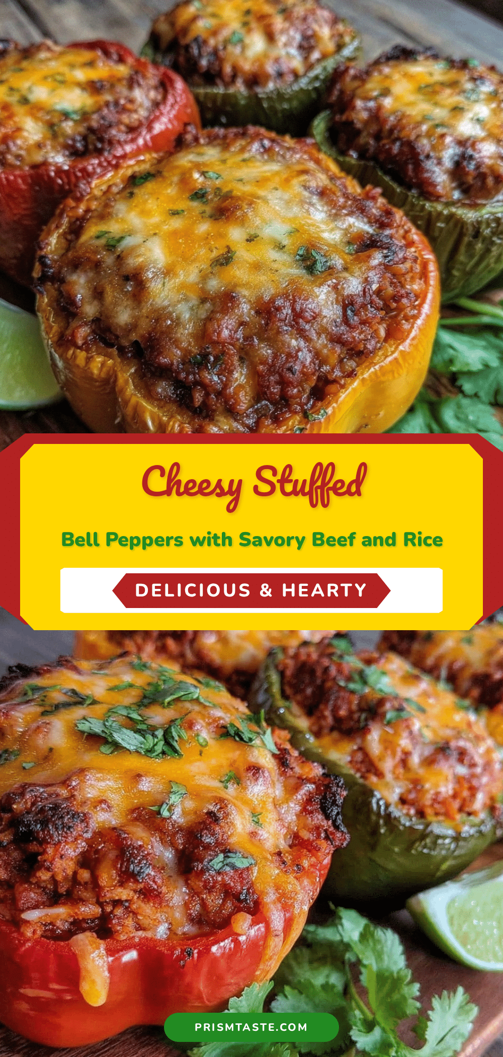 savory cheesy stuffed bell peppers recipe