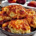 skillet peach cobbler - featured image