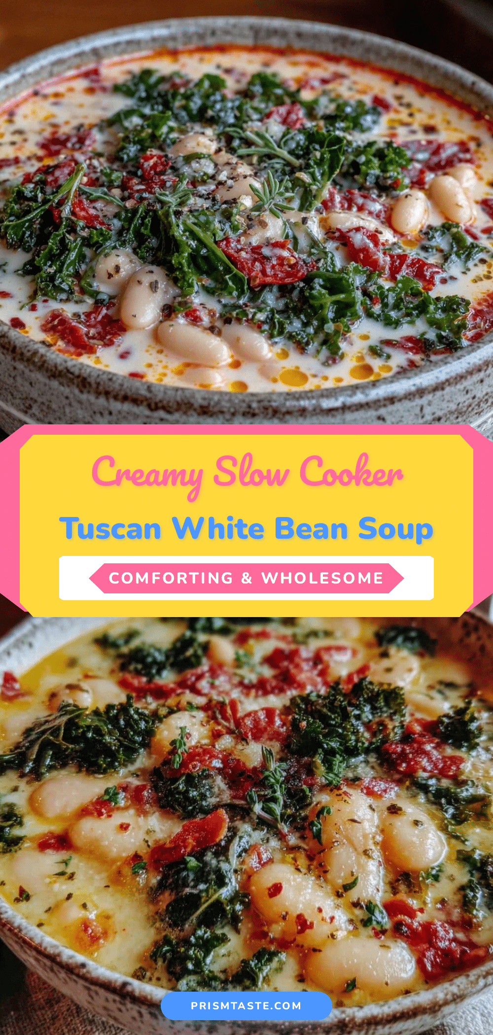 slow cooker tuscan white bean soup recipe