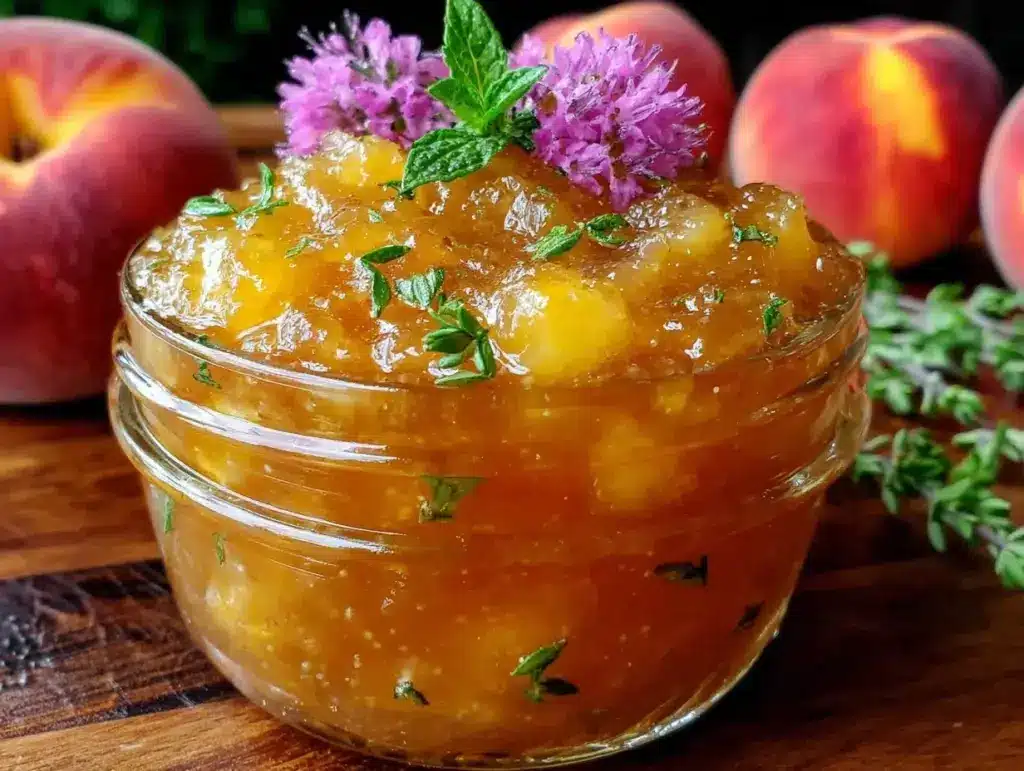 small batch peach jam - featured image