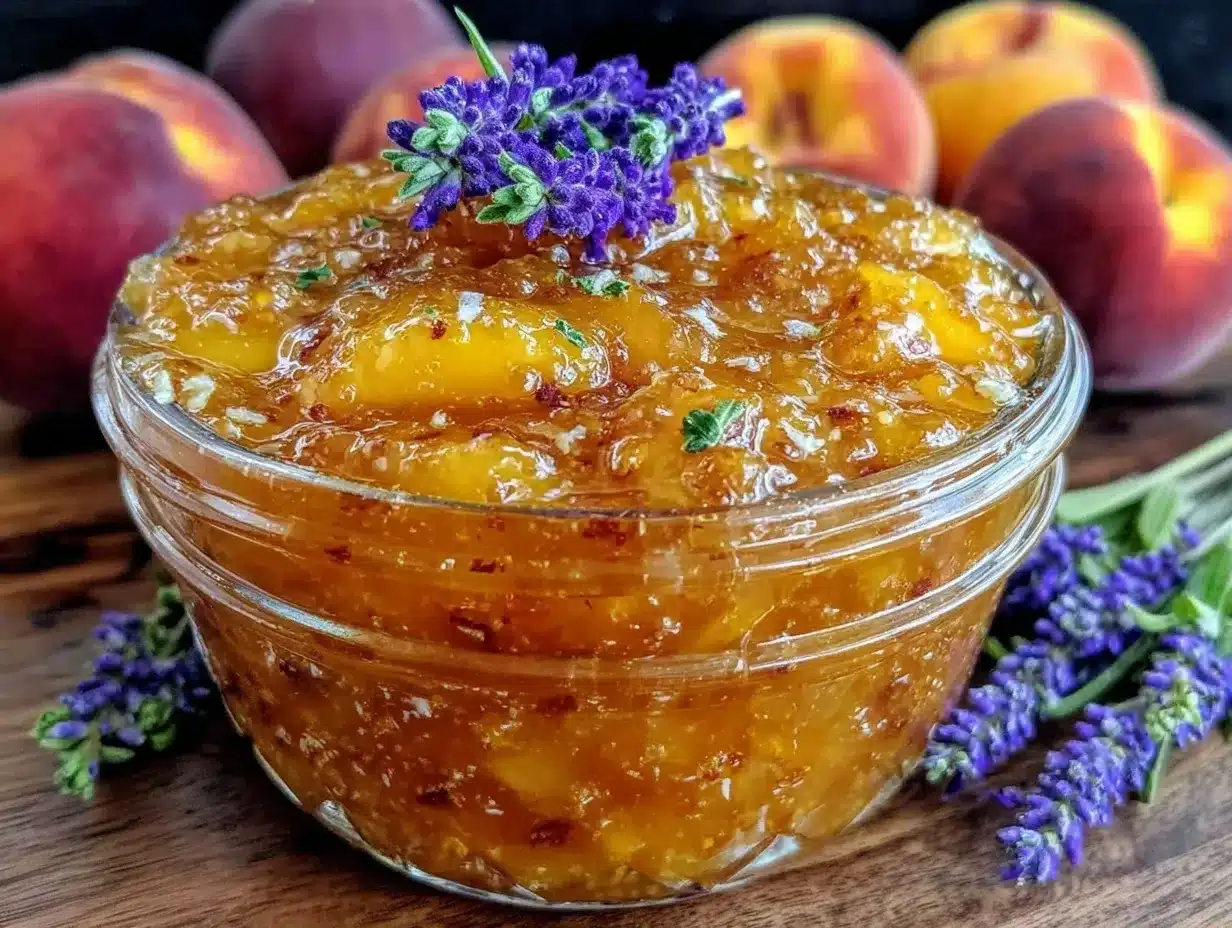 small batch peach jam preparation steps