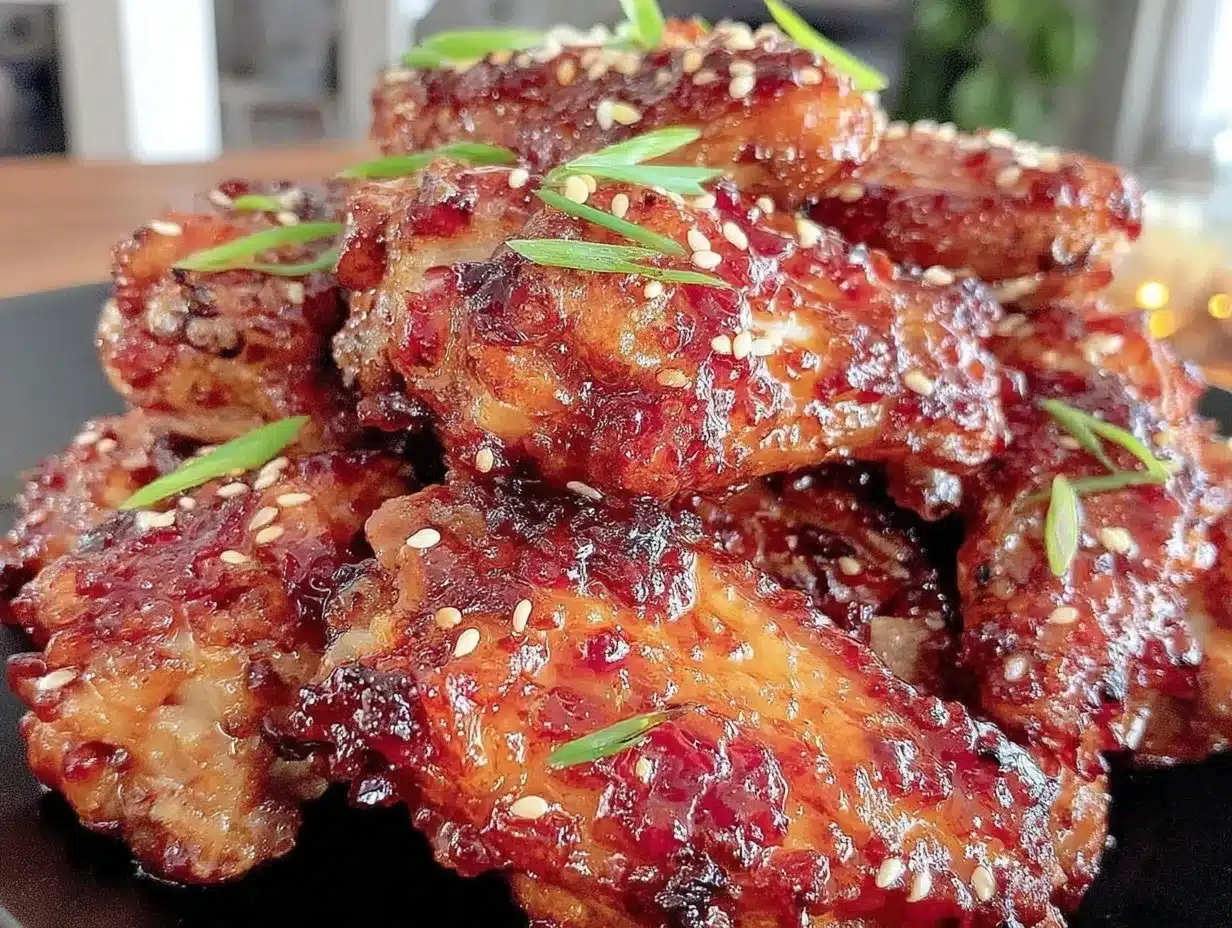 sticky honey garlic chicken wings oven-baked preparation steps