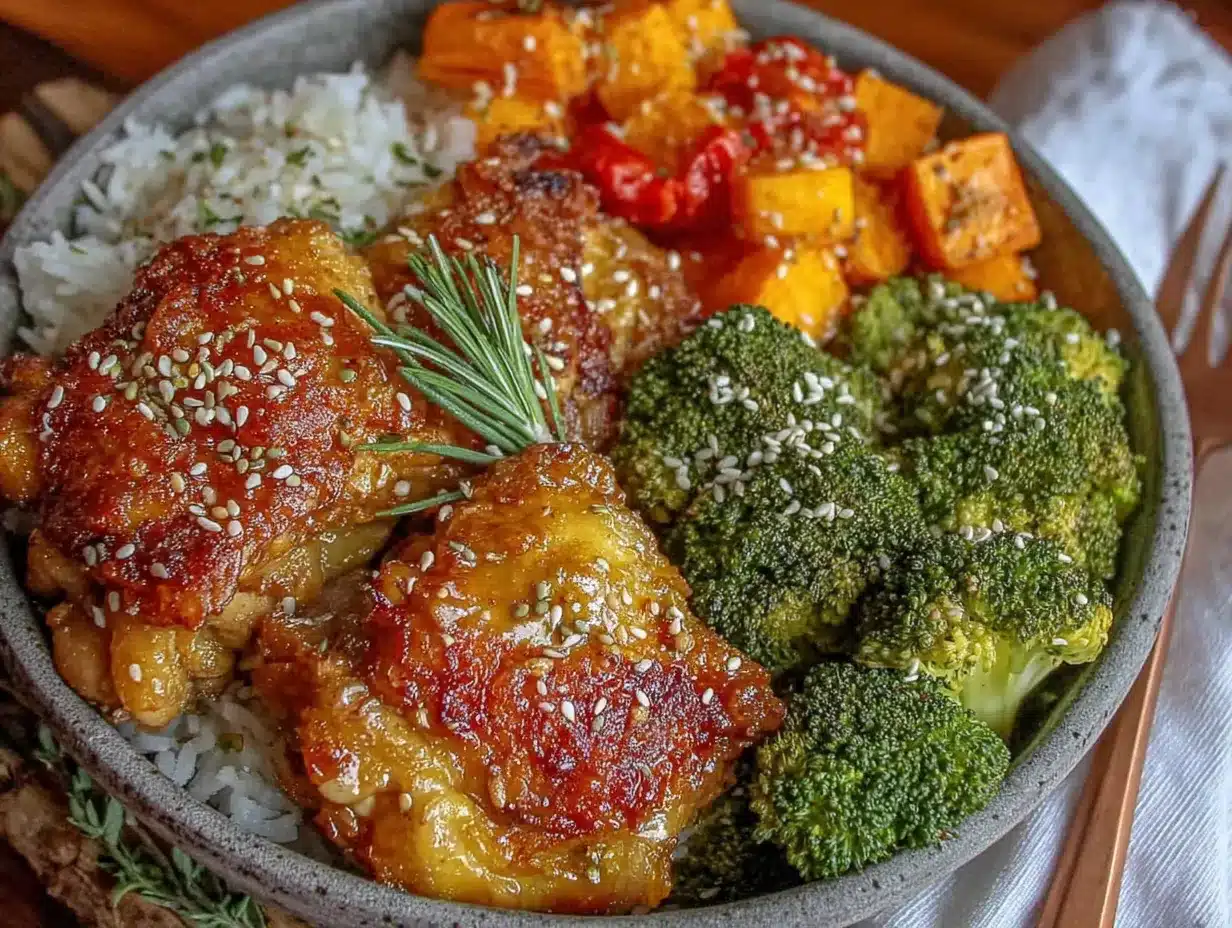 air fryer chicken thigh meal prep bowls preparation steps