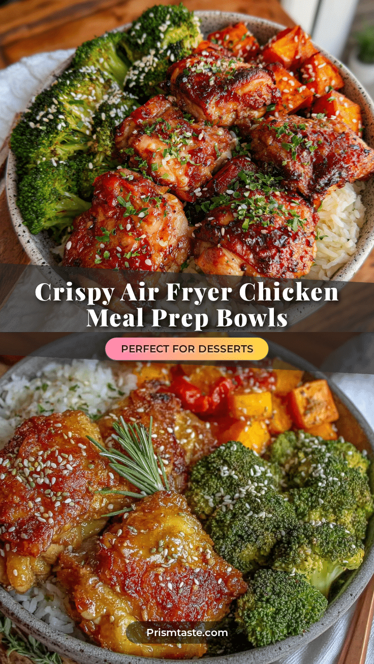 air fryer chicken thigh meal prep bowls recipe