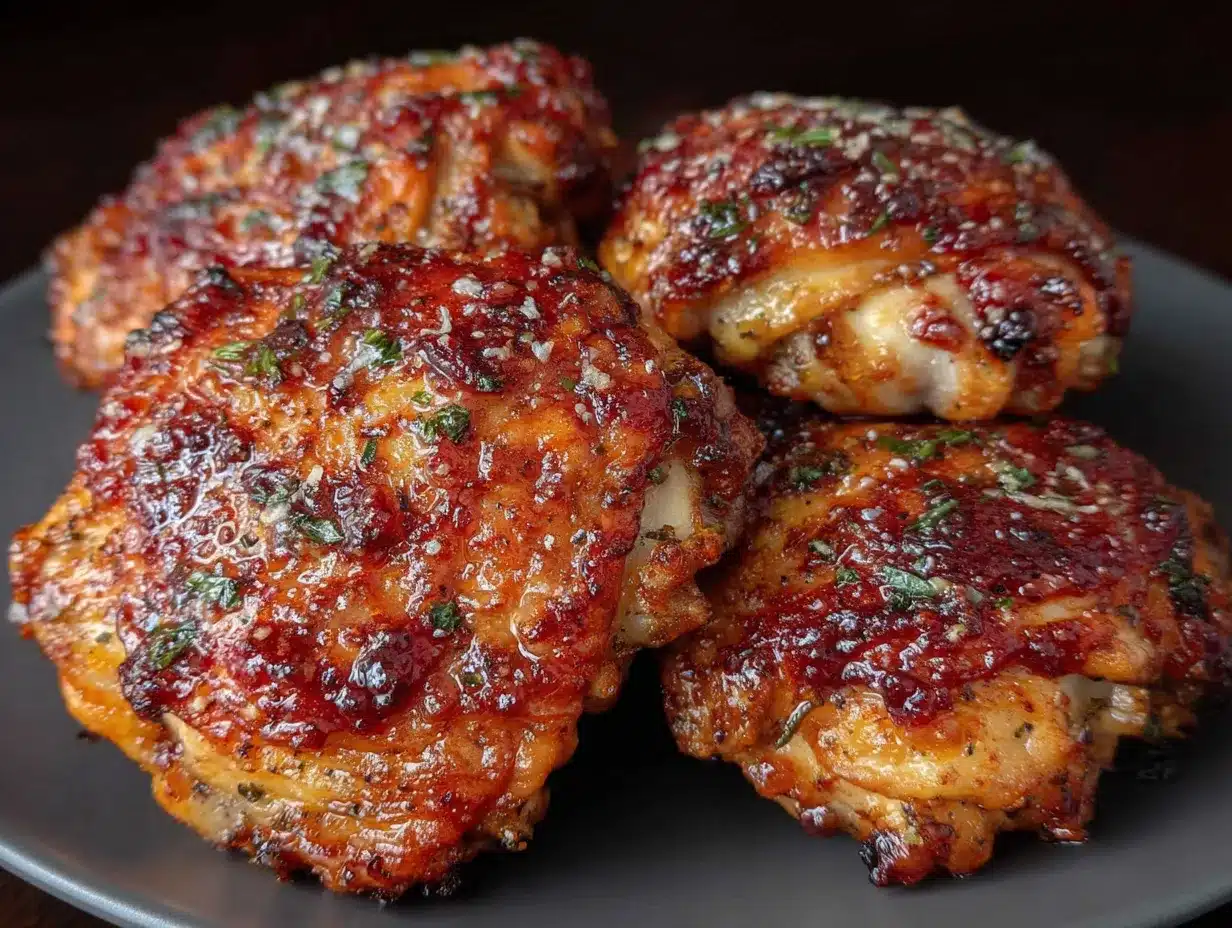 air fryer garlic parmesan chicken thighs preparation steps