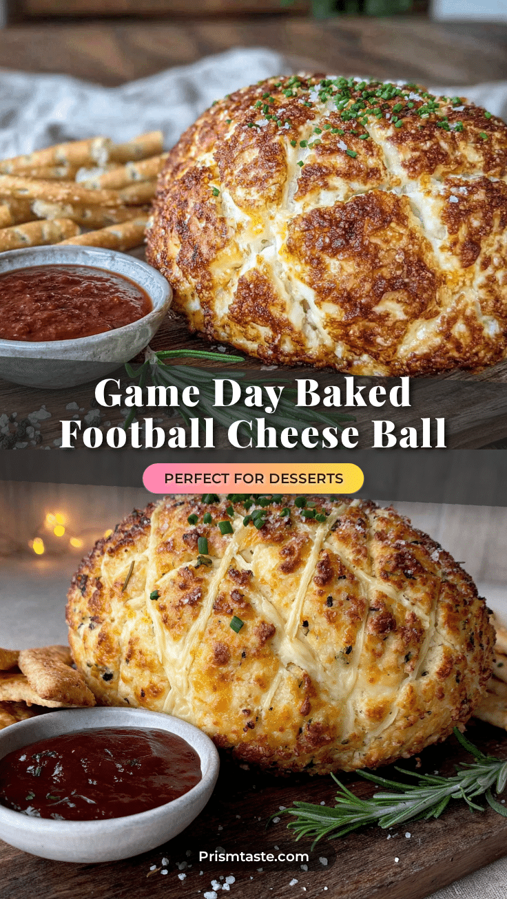 baked football cheese ball recipe